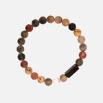 PICASSO STONE Männer Armband aus Naturstein auf weißem Hintergrund.