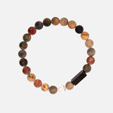 PICASSO STONE Männer Armband aus Naturstein auf weißem Hintergrund.