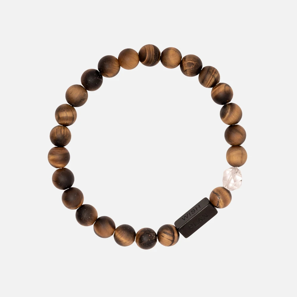 TIGER AUGE Männer Armband aus Naturstein mit elastischem Band – Stilvoll und hochwertig.