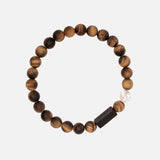 TIGER AUGE Männer Armband aus Naturstein mit elastischem Band – Stilvoll und hochwertig.