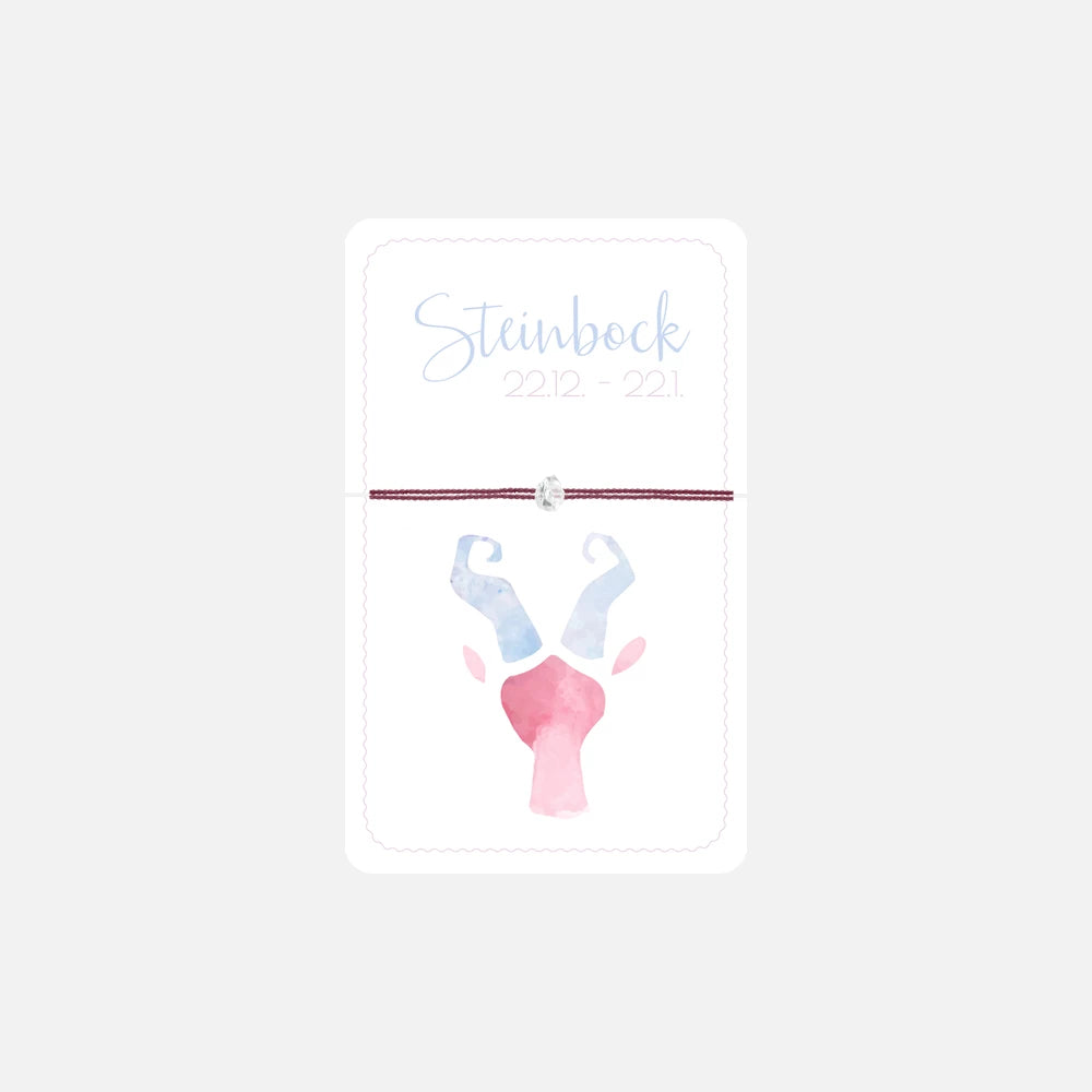 Detailansicht des Steinbock Sternzeichen Armbands – Hochwertige Handarbeit mit Kristallen.