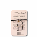 Wish crystal bracelet "DREAM LIFE" gold