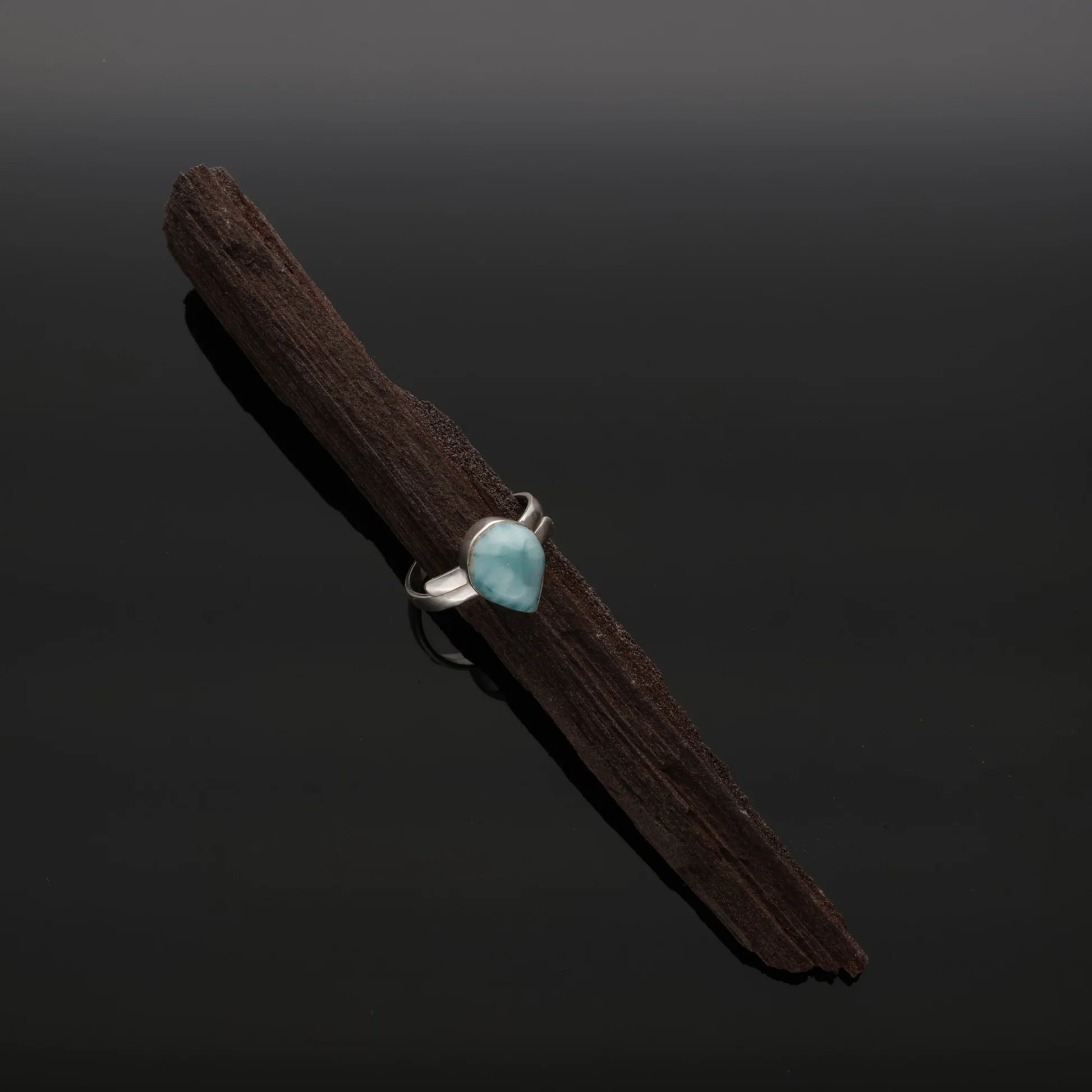 Handgefertigte Larimar Ringe aus 925 Sterling Silber | Unikat aus der Dominikanischen Republik