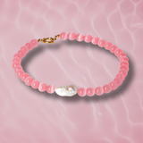 Rosa Perlenkette mit Perlen-Anhänger | Sommerkollektion
