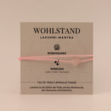 Mantra Yoga Pulsera - prosperidad - con Cristal de Cuarzo Rosa