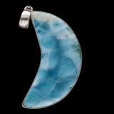 Handgefertigte Larimar Anhänger aus 925 Sterling Silber| Unikat aus der Dominikanischen Republik