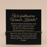 Wunsch Kristall Armband auf Karte