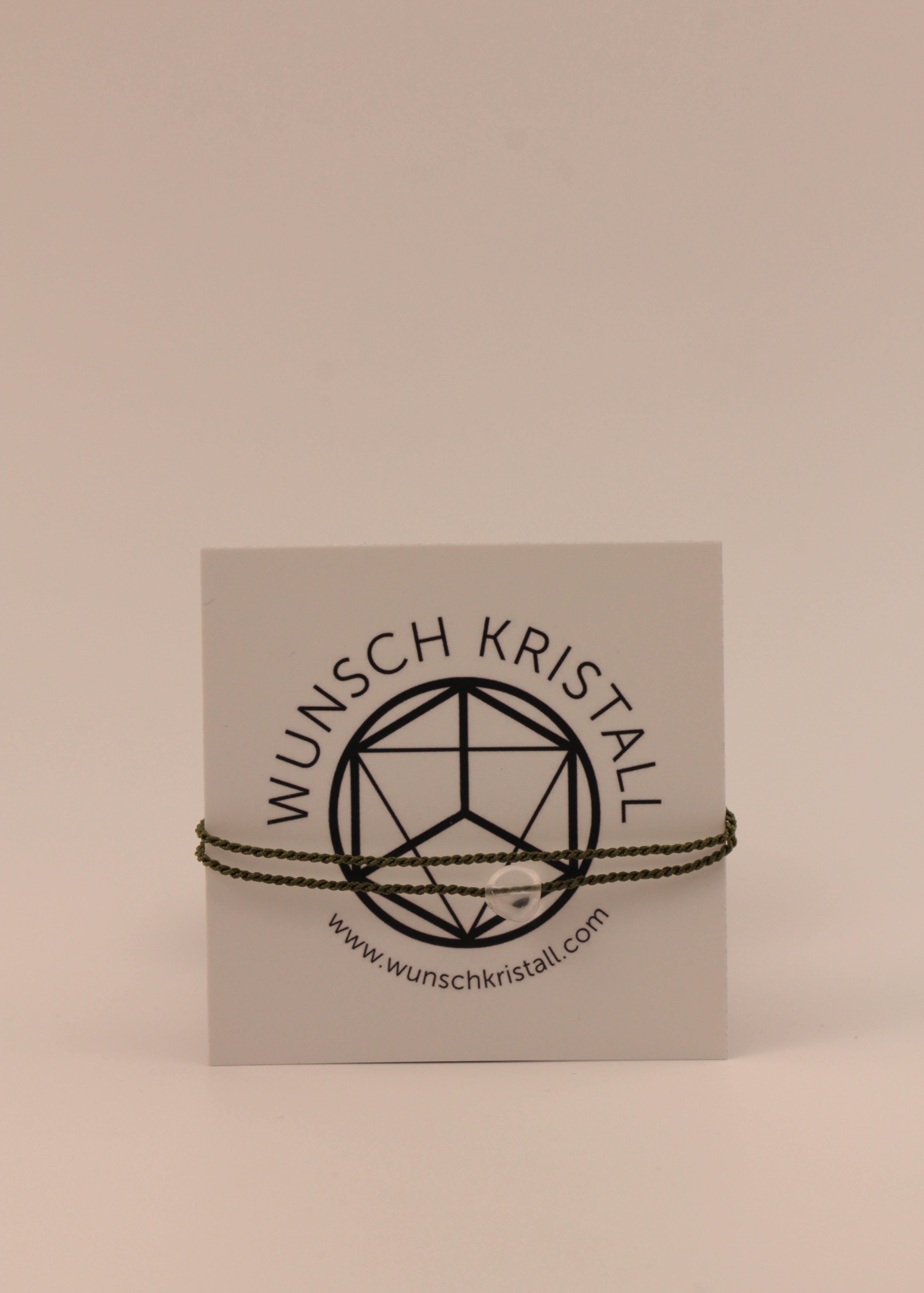 Wunsch Kristall Armband auf Karte