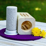 Zirbenholz Diffusor mit Bimsstein-Verdufter eckig