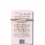 Wish crystal bracelet "DREAM LIFE" gold