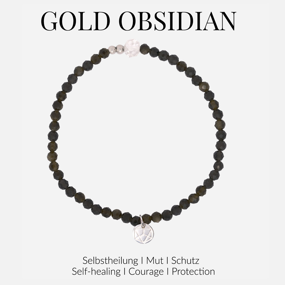 GoldObsidian Kristallarmband – stilvolles Accessoire für jeden Look.