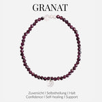 Granat Kristallarmband – stilvolles Accessoire für jeden Look.
