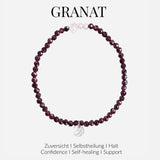 Granat Kristallarmband – stilvolles Accessoire für jeden Look.