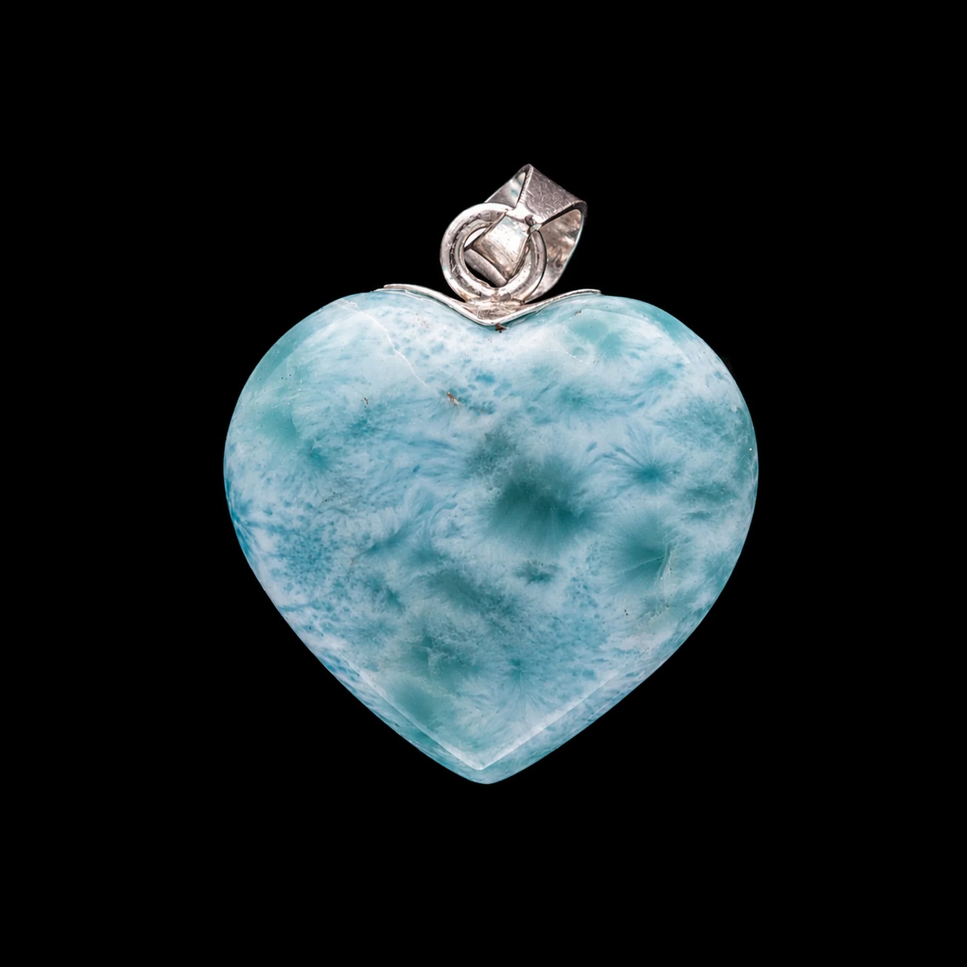 Handgefertigte Larimar Anhänger aus 925 Sterling Silber| Unikat aus der Dominikanischen Republik