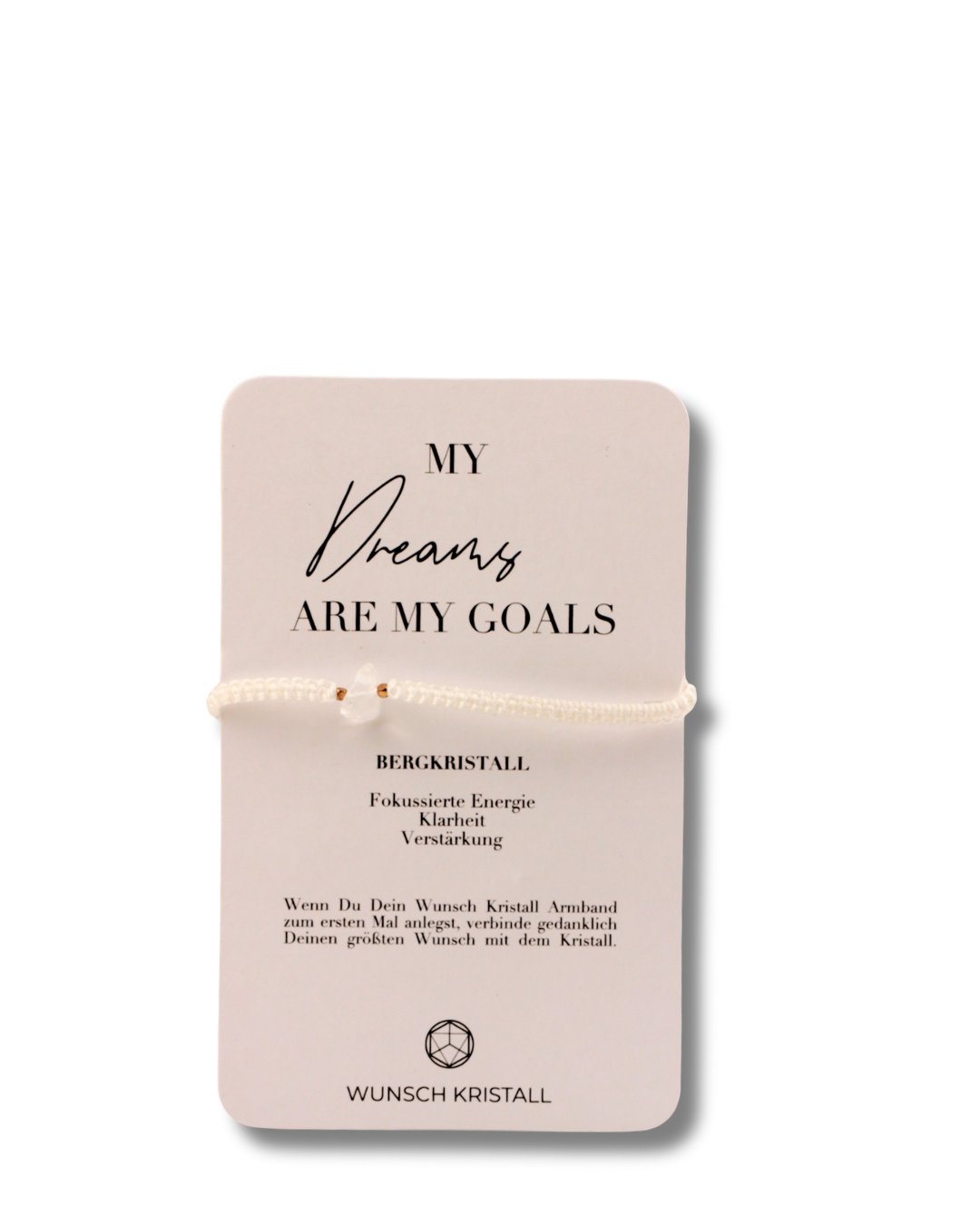 Wunsch Kristall Armband "DREAM LIFE" gold