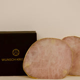 Rosenquarz Untersetzer 4er Set