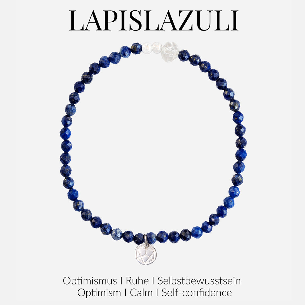 Lapislazuli Kristallarmband – elastisch und stilvoll, perfekt für jeden Anlass.