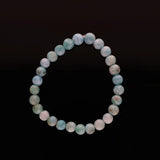 Feines Larimar Perlenarmband | Elastisches Edelsteinarmband | Unikat aus der Dominikanischen Republik