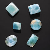 Larimar Cabochon Set – natürliche Schmucksteine | Unikat aus der Dominikanischen Republik