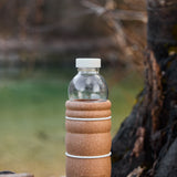 Trinkflasche Cork - Blume des Lebens 0,5l - mit großer Öffnung & bleifreies Glas