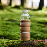 Trinkflasche Cork - Blume des Lebens 0,5l - mit großer Öffnung & bleifreies Glas