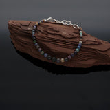 Schwarzes Opal Armband aus natürlichem Edelstein | Unikat