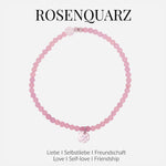 Rosenquarz Kristallarmband – elastisch und stilvoll, perfekt für jeden Anlass.