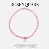 Rosenquarz Kristallarmband – elastisch und stilvoll, perfekt für jeden Anlass.