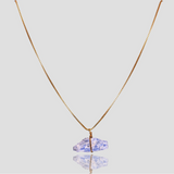 Kette mit Naturstein Anhänger – Handgemachte Edelstein Halskette in Goldoptik | Spiritueller Kristallschmuck