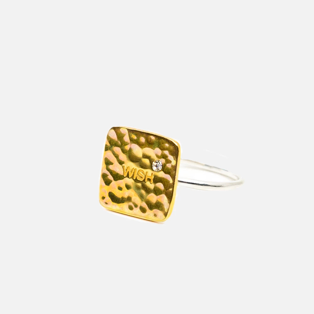Anillo de deseos - Mezcla de plata y oro