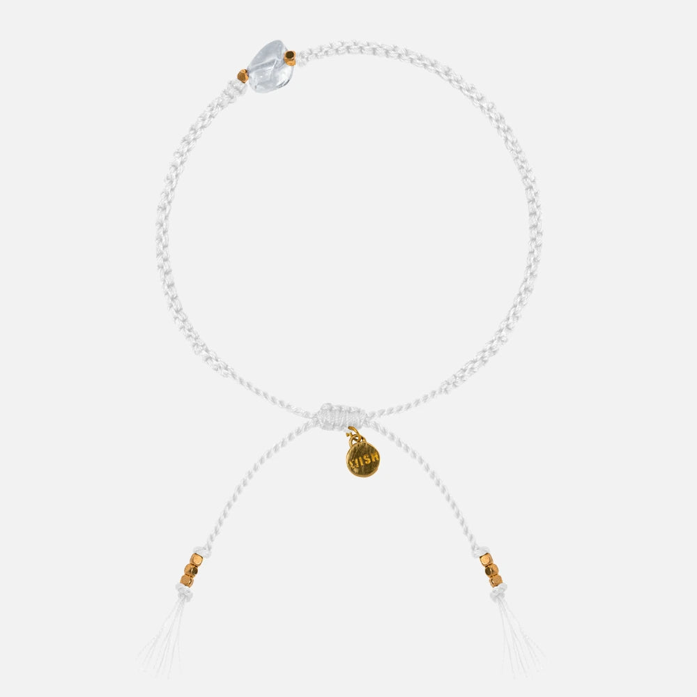 Wunsch Kristall Armband "DREAM LIFE" gold