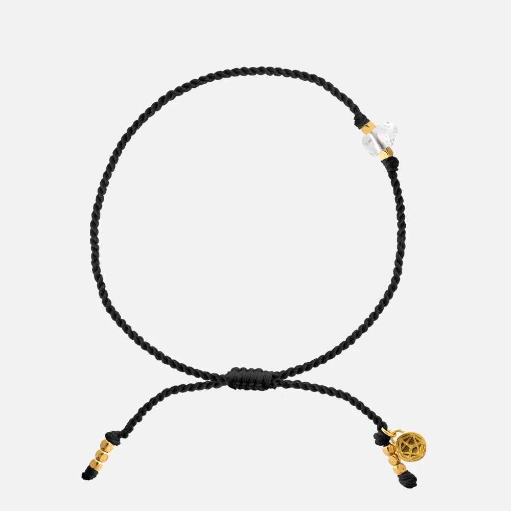 Wunsch Kristall Armband "MY GOALS" gold
