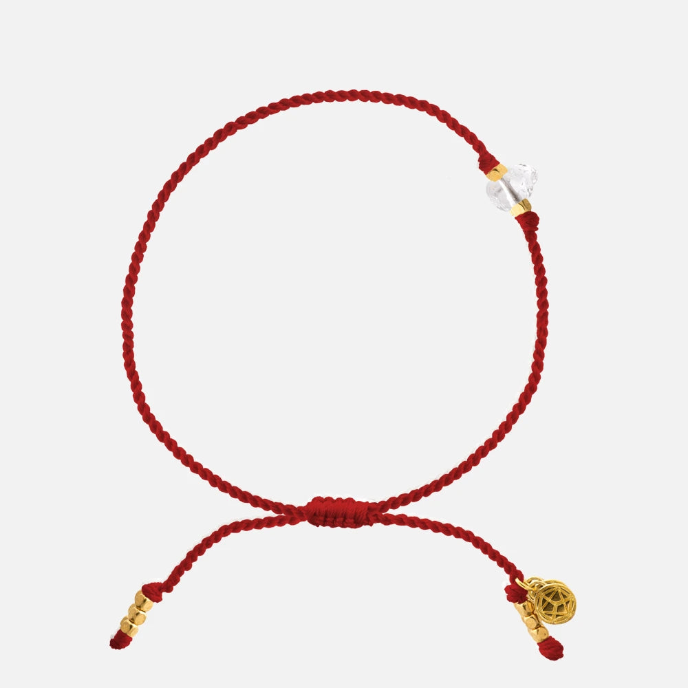 Wunsch Kristall Armband "MY GOALS" gold
