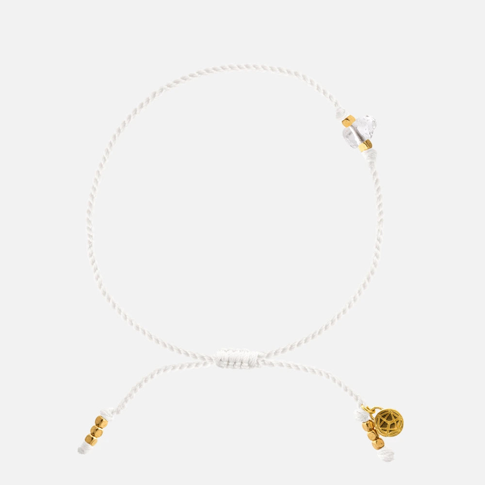 Wunsch Kristall Armband "MY GOALS" gold