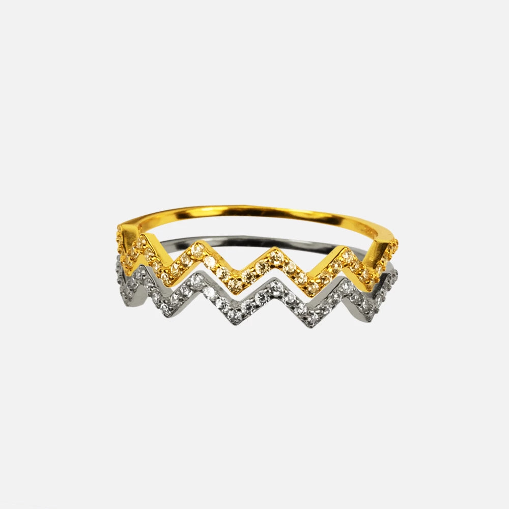 Minimalistischer Highs&Lows RING in Silber oder Gold – Eleganter Schmuck für Damen und Herren