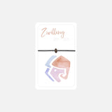 Minimalistische Produktkarte mit dem Zwilling Sternzeichen Armband – modernes Design mit hochwertigen Materialien.